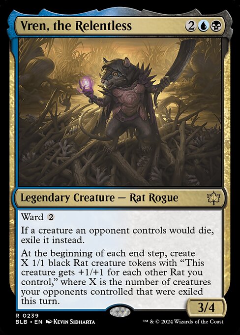 CAD Vren, the Relentless card from the Bloomburrow set