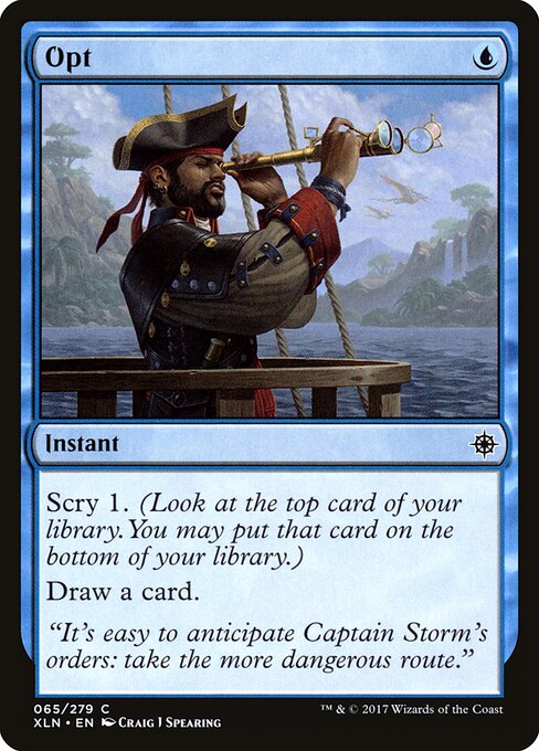 Opt card from the Ixalan set