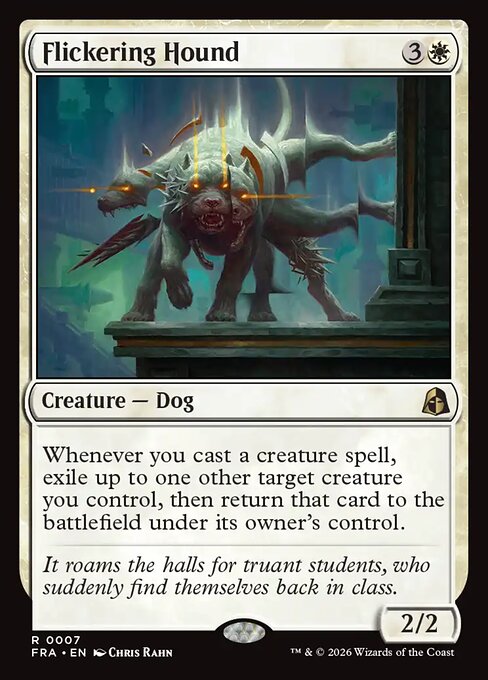 CAD Flickering Hound card from the Reality Fracture set