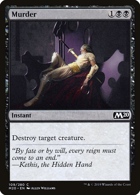 Murder card from the Core Set 2020 set