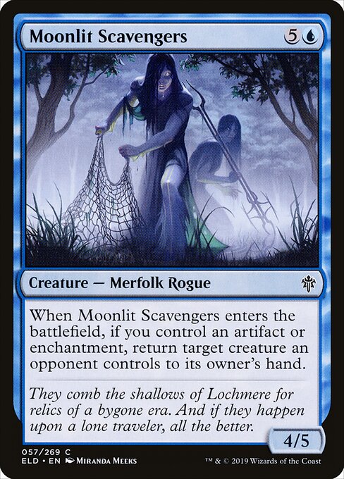 Moonlit Scavengers card from the Throne of Eldraine set
