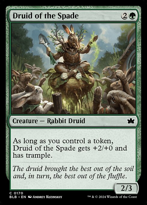 Druid of the Spade card from the Bloomburrow set
