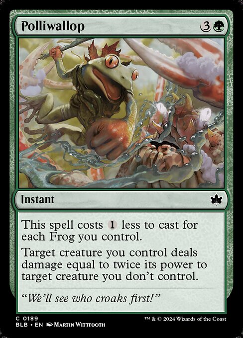  Foil Polliwallop card from the Bloomburrow set