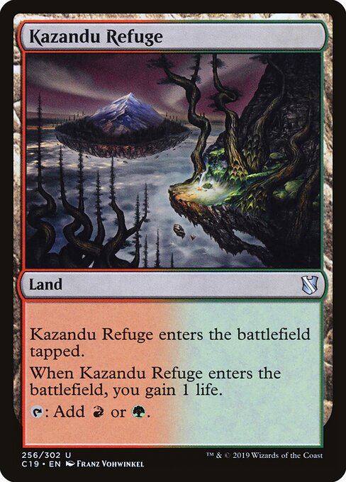 Kazandu Refuge card from the Commander 2019 set