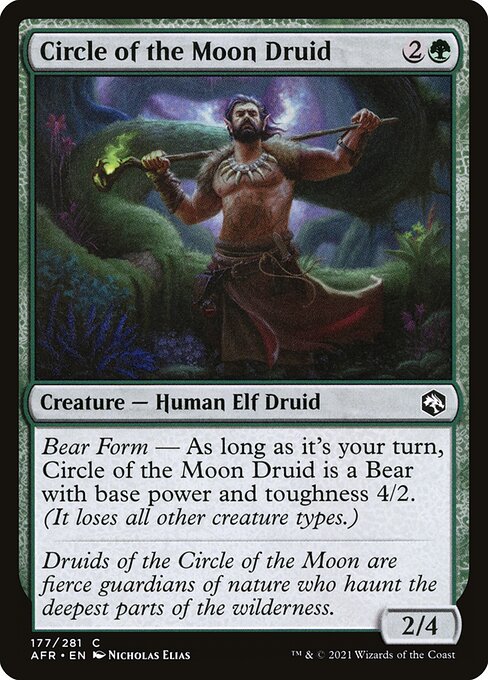  Foil Circle of the Moon Druid card from the Adventures in the Forgotten Realms set