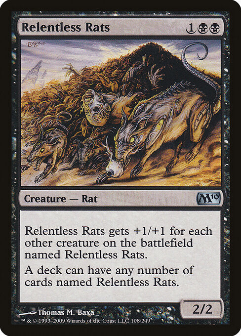 CAD Relentless Rats card from the Magic 2010 set