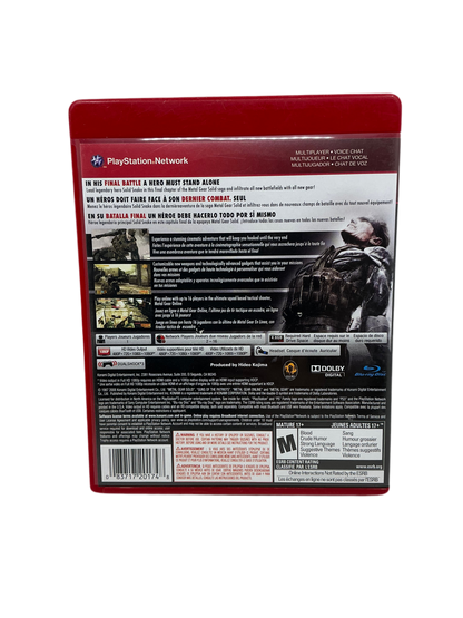 Back cover of a PlayStation game with text and graphics on a white background