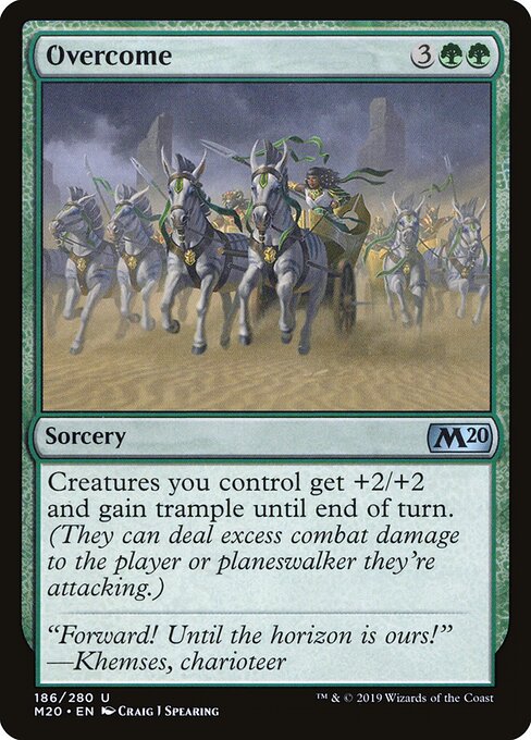 Overcome card from the Core Set 2020 set