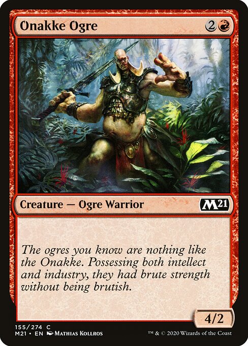 Onakke Ogre card from the Core Set 2021 set