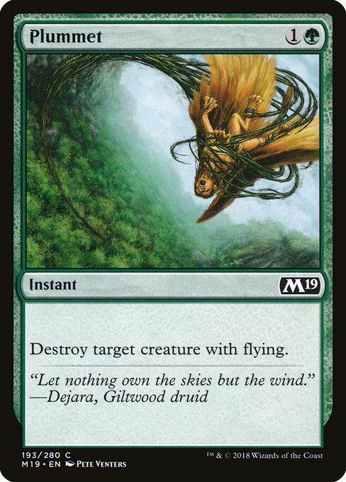 CAD Plummet card from the Core Set 2019 set