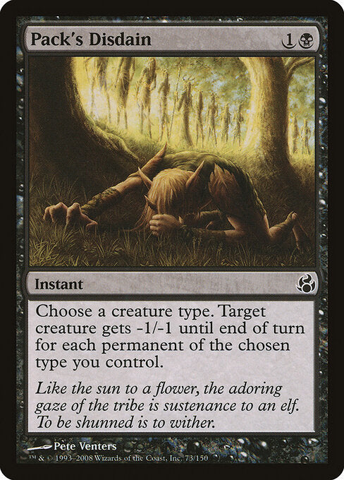 Pack's Disdain card from the Morningtide set