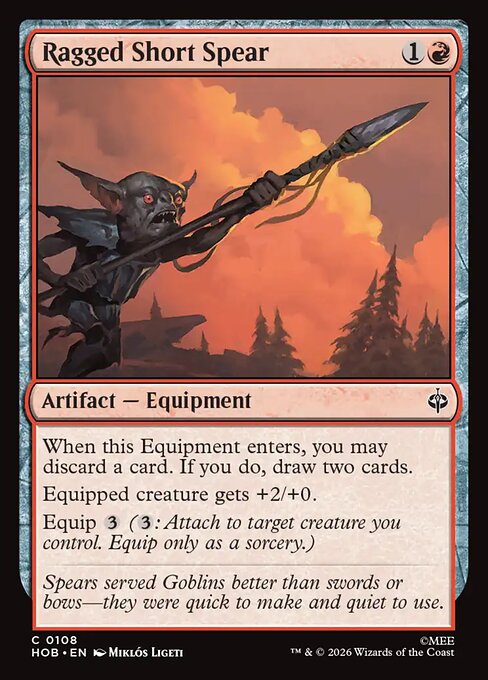 Ragged Short Spear card from the The Hobbit set