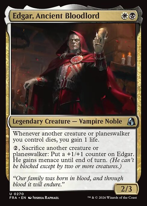CAD Edgar, Ancient Bloodlord card from the Reality Fracture set