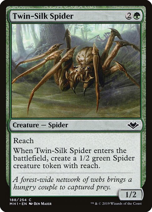 Twin-Silk Spider card from the Modern Horizons set