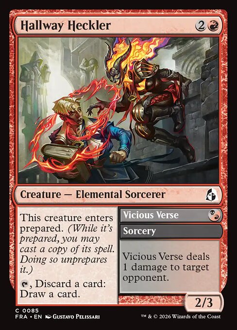 CAD Hallway Heckler // Vicious Verse card from the Reality Fracture set
