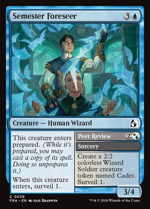 CAD Semester Foreseer // Peer Review card from the Reality Fracture set