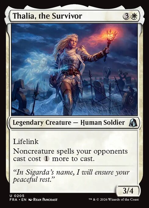 CAD Thalia, the Survivor card from the Reality Fracture set