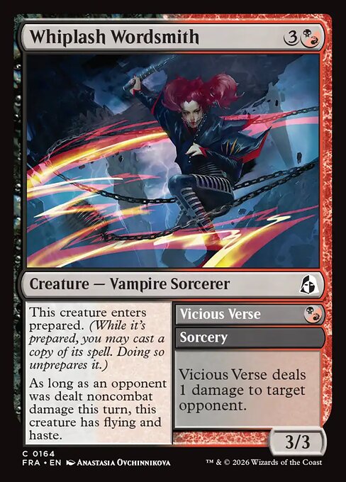 CAD Whiplash Wordsmith // Vicious Verse card from the Reality Fracture set