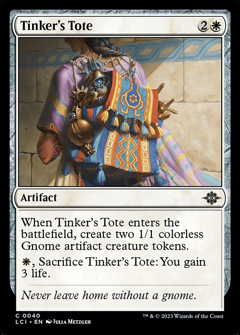 Foil Tinker's Tote card from the The Lost Caverns of Ixalan set