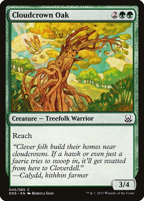 Cloudcrown Oak card from the Duel Decks: Mind vs. Might set