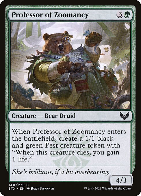  Foil Professor of Zoomancy card from the Strixhaven: School of Mages set