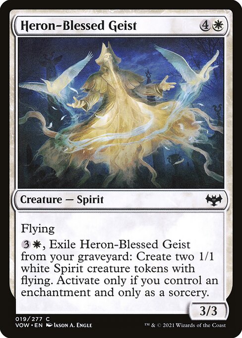 CAD Heron-Blessed Geist card from the Innistrad: Crimson Vow set