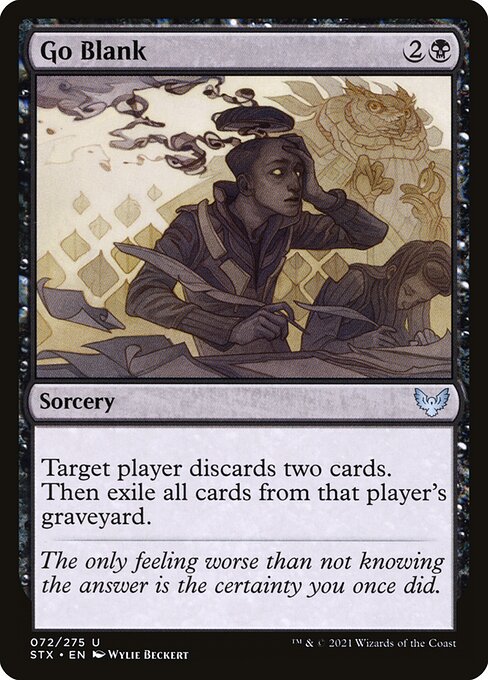  Foil Go Blank card from the Strixhaven: School of Mages set