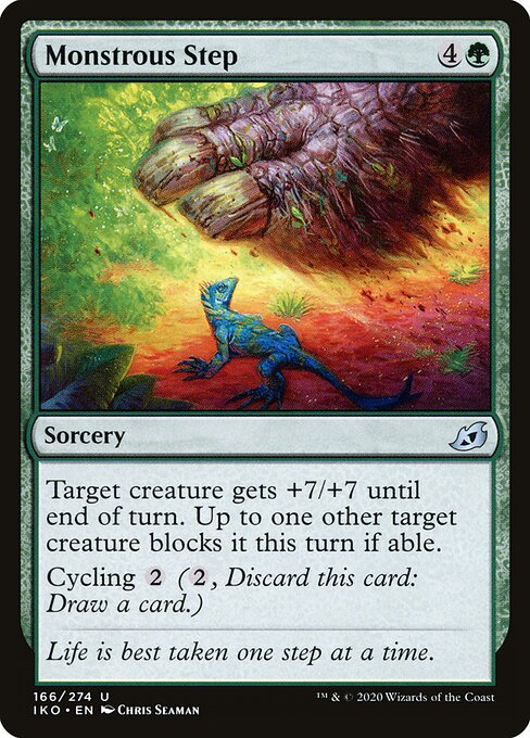 Monstrous Step card from the Ikoria: Lair of Behemoths set