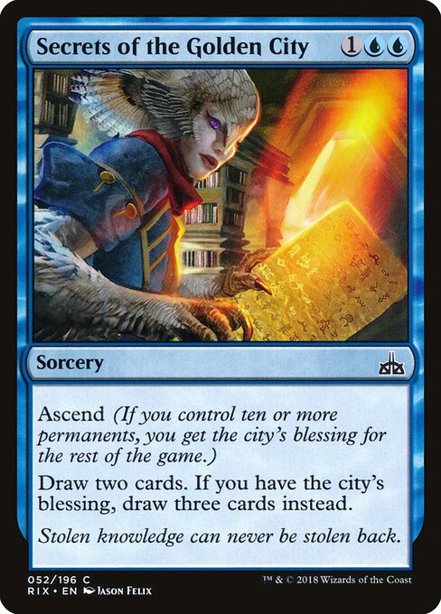 Secrets of the Golden City card from the Rivals of Ixalan set