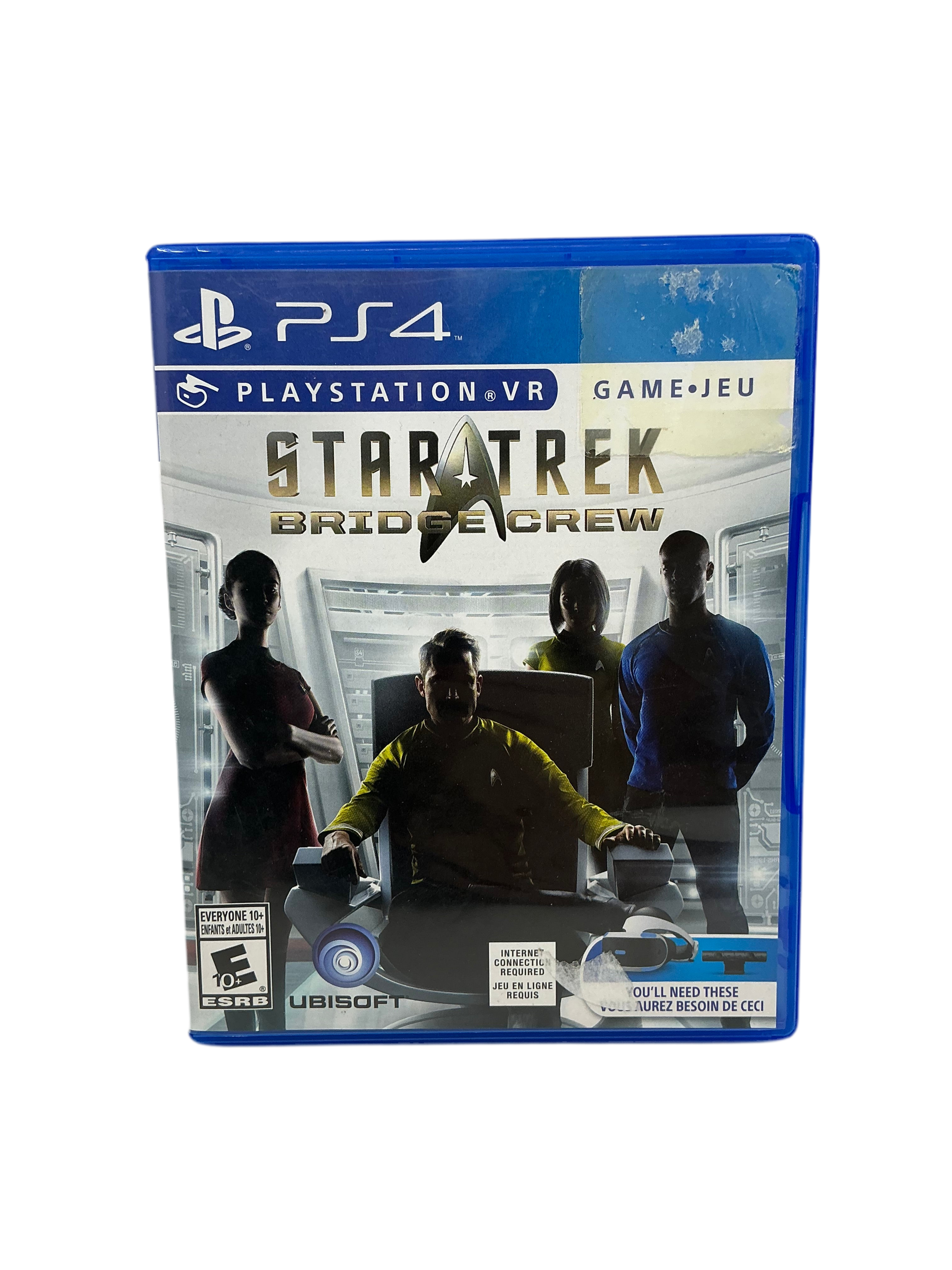 PlayStation VR game case for 'Star Trek: Bridge Crew' on a white background