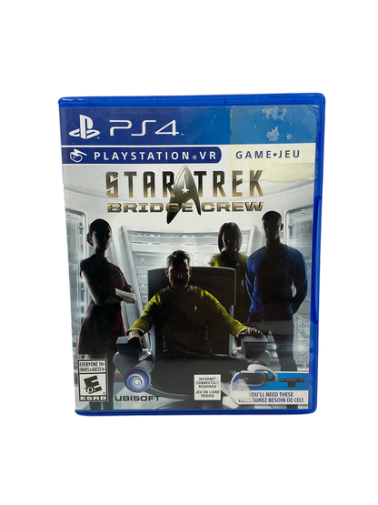 PlayStation VR game case for 'Star Trek: Bridge Crew' on a white background