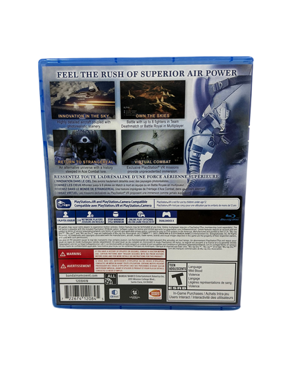 Video game case with multiple images and text on a white background