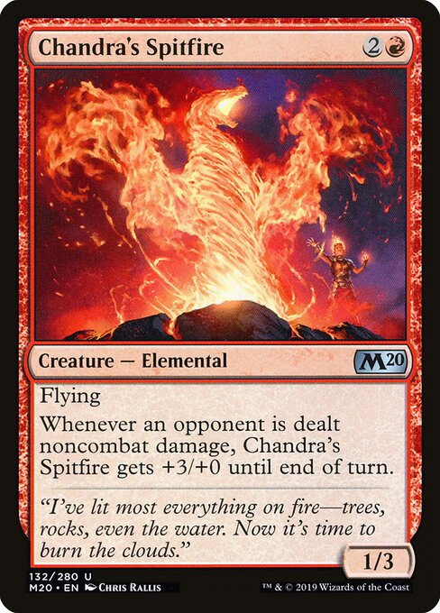 CAD Chandra's Spitfire card from the Core Set 2020 set