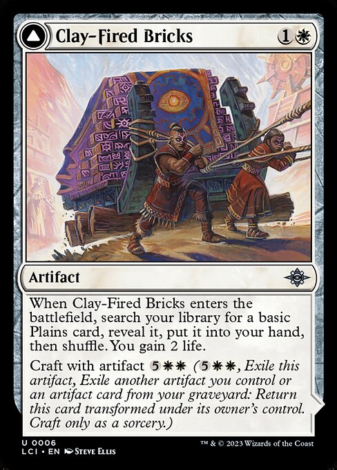  Foil Clay-Fired Bricks // Cosmium Kiln card from the The Lost Caverns of Ixalan set