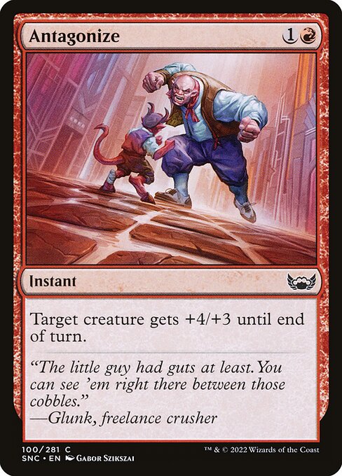 Antagonize card from the Streets of New Capenna set