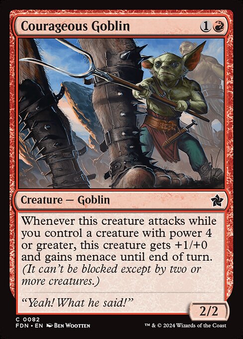  Foil CAD Courageous Goblin card from the Foundations set