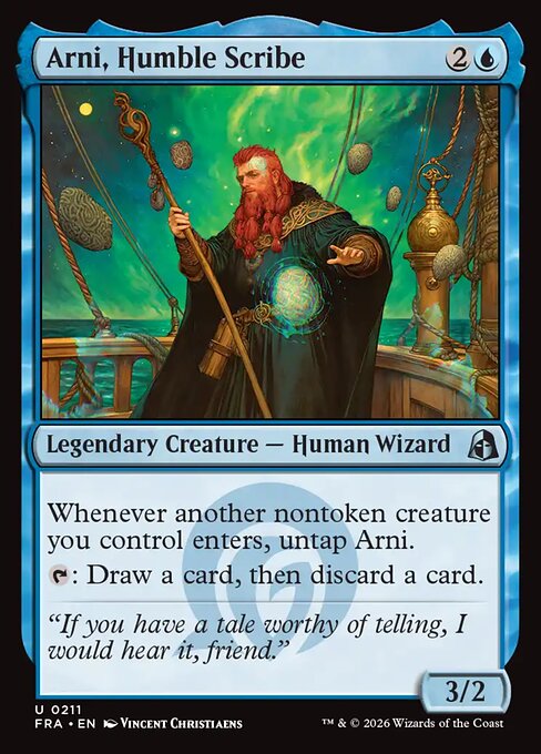 CAD Arni, Humble Scribe card from the Reality Fracture set