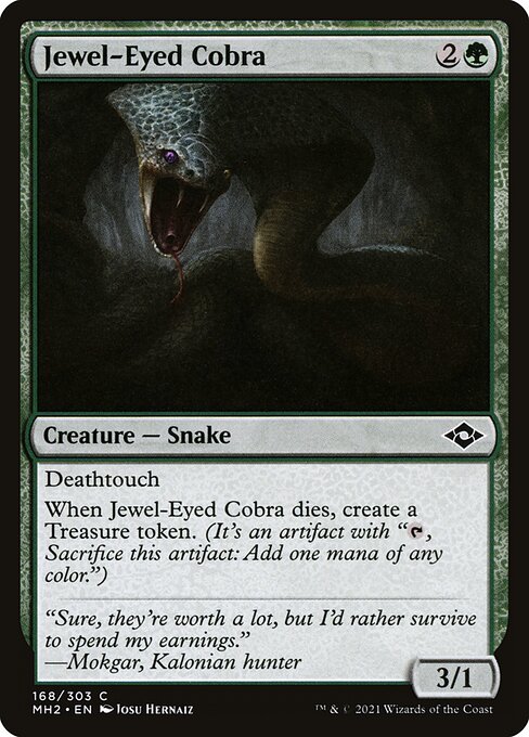 Jewel-Eyed Cobra card from the Modern Horizons 2 set