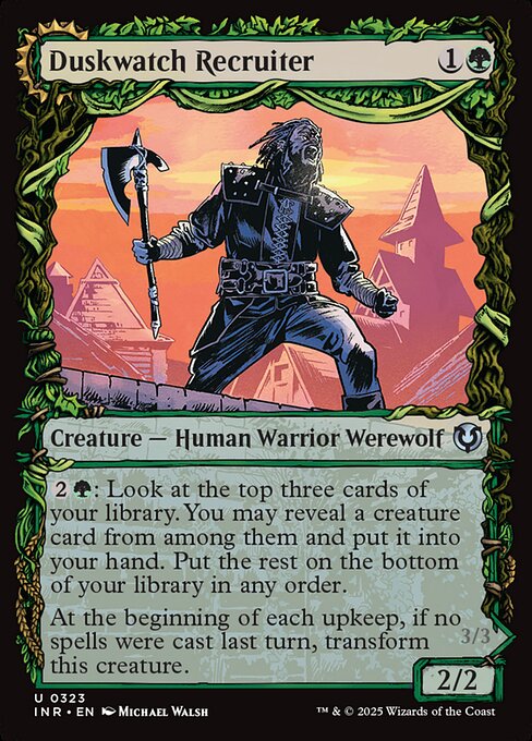 Showcase Duskwatch Recruiter // Krallenhorde Howler card from the Innistrad Remastered set