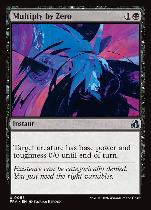 CAD Multiply by Zero card from the Reality Fracture set
