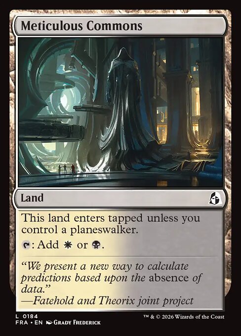 CAD Meticulous Commons card from the Reality Fracture set