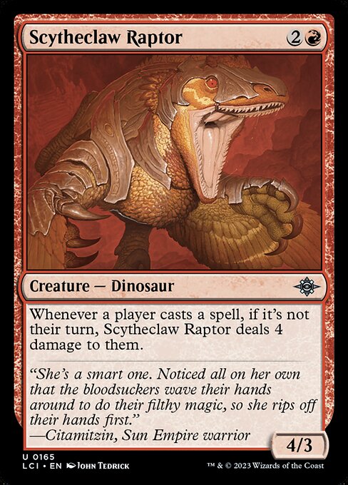 Foil Scytheclaw Raptor card from the The Lost Caverns of Ixalan set