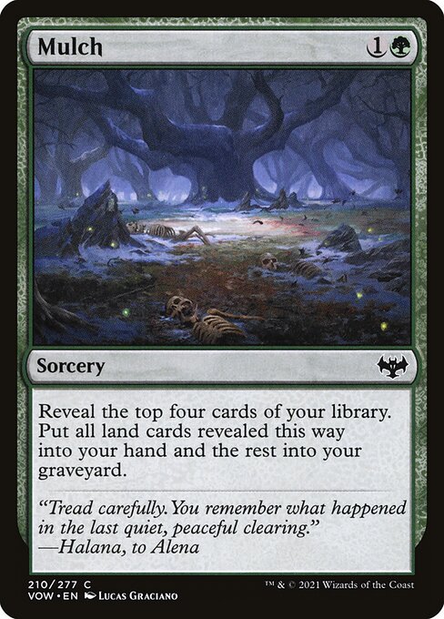 CAD Mulch card from the Innistrad: Crimson Vow set