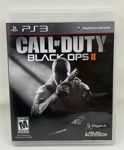 Call of Duty Black Ops II game case for PS3 on a white background