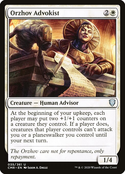  Foil Orzhov Advokist card from the Commander Legends set