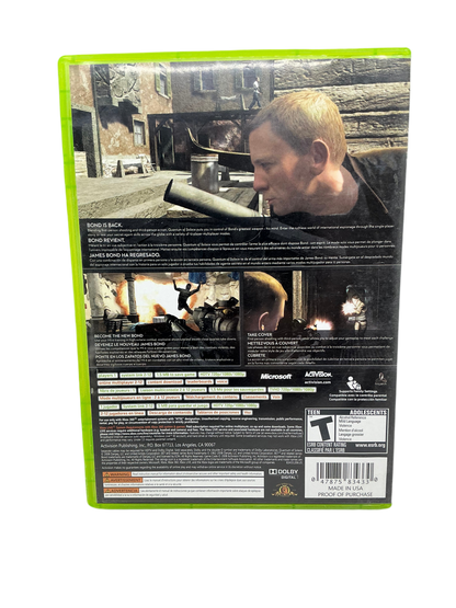 Game console cover with a character and action scenes on a white background