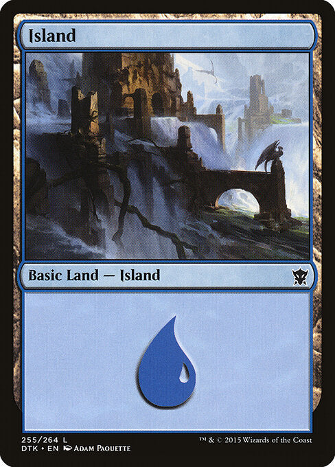  Foil Island card from the Dragons of Tarkir set