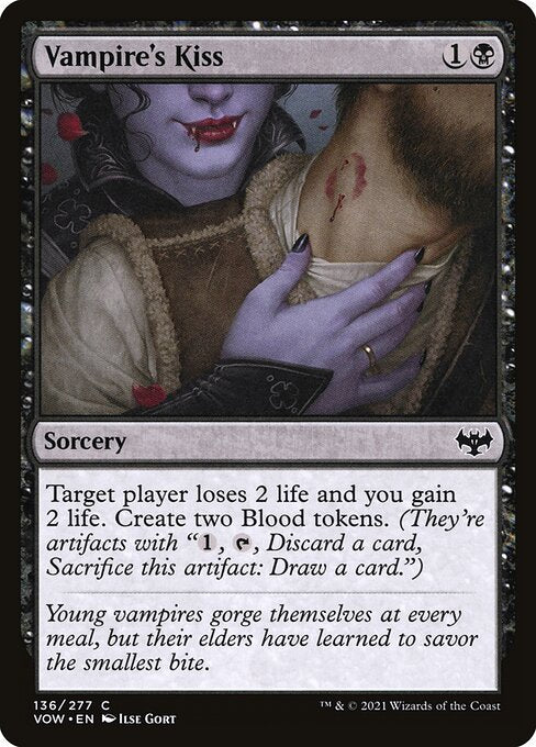 Vampire's Kiss card from the Innistrad: Crimson Vow set