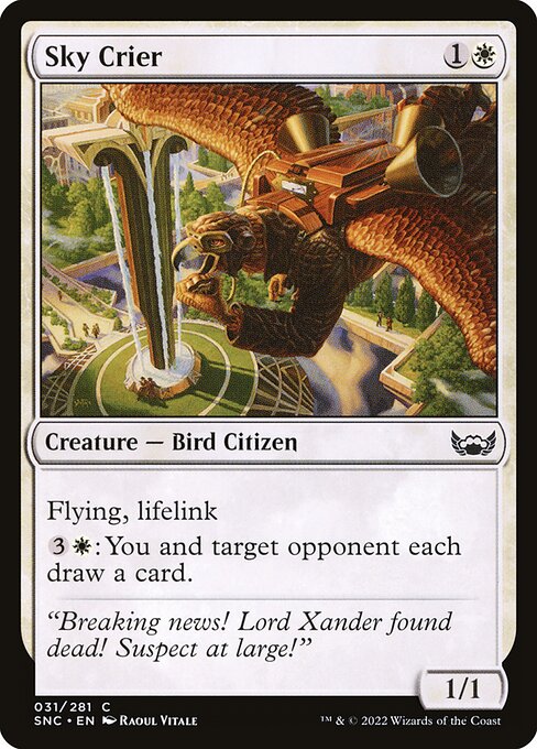  Foil Sky Crier card from the Streets of New Capenna set
