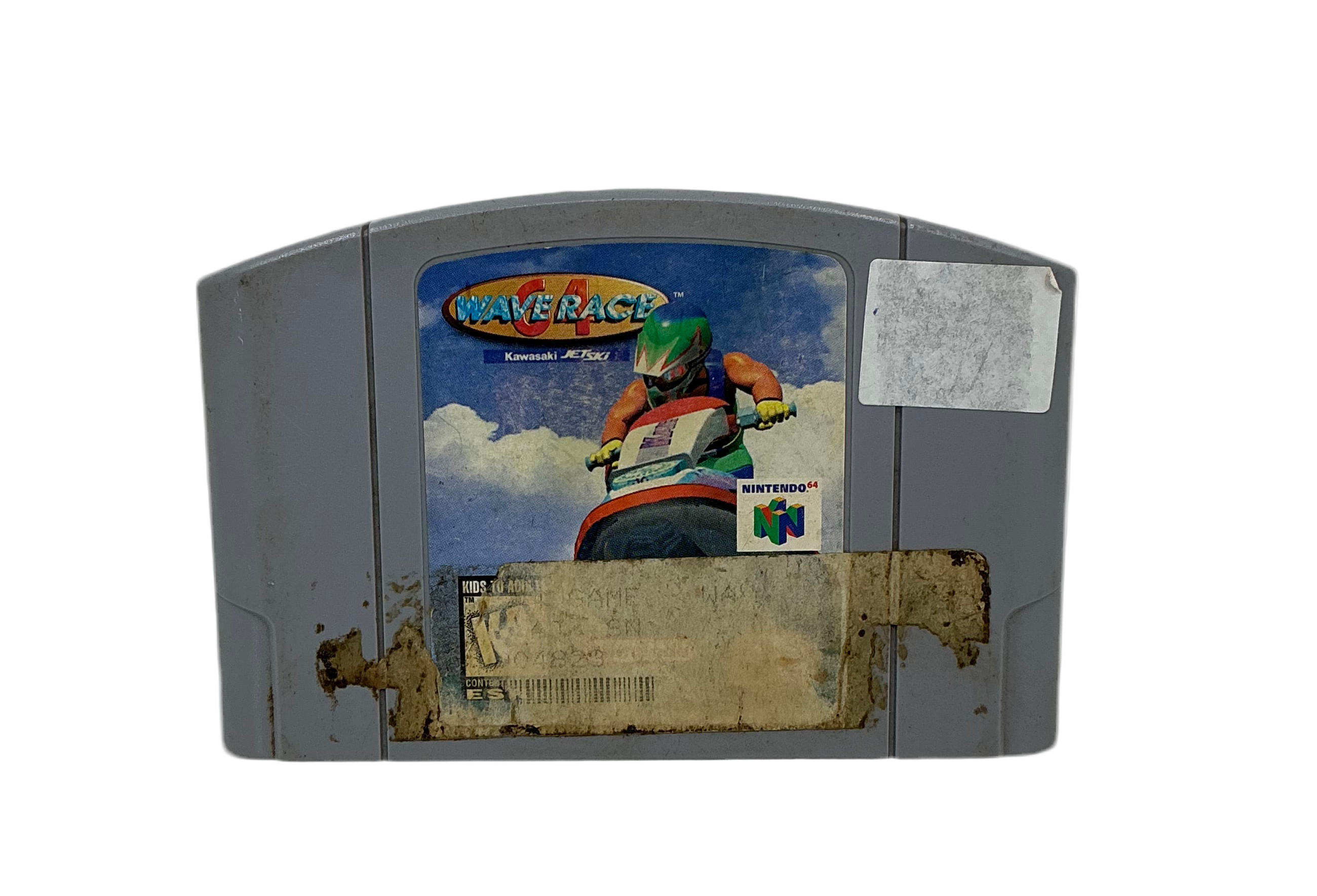 N64 game cartridge with a character on a motorcycle on the cover